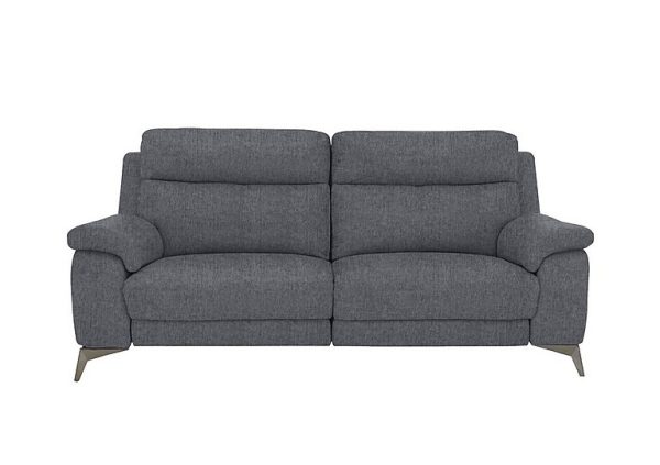 Missouri 3 Seater Fabric Recliner Sofa with Power Headrest | Bed Sava