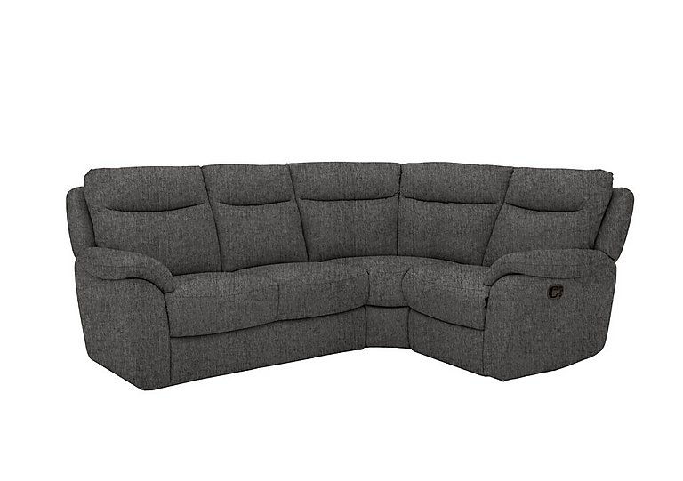 Snug Compact Fabric Manual Recliner Right Hand Facing Corner Sofa