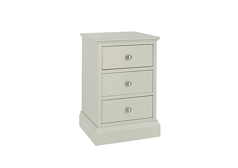 Faye 3 Drawer Bedside Table - Cotton