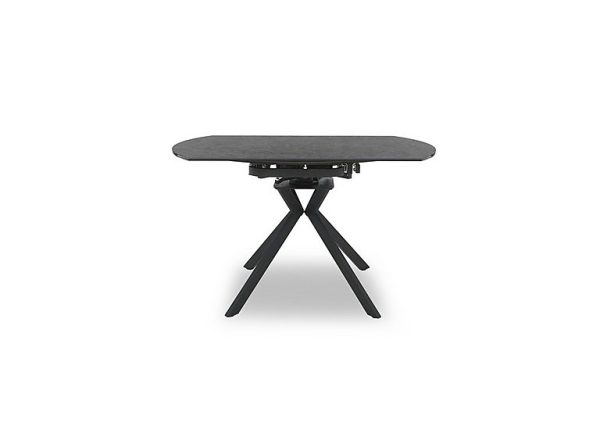 Quattro Extending Swivel Dining Table  Charcoal | Bed Sava
