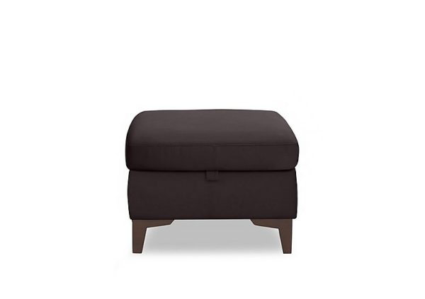 Zoom Leather Storage Footstool | Bed Sava