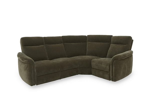 Dublin Fabric Power Recliner Right Hand Facing Corner Sofa with Power Headrests | Bed Sava
