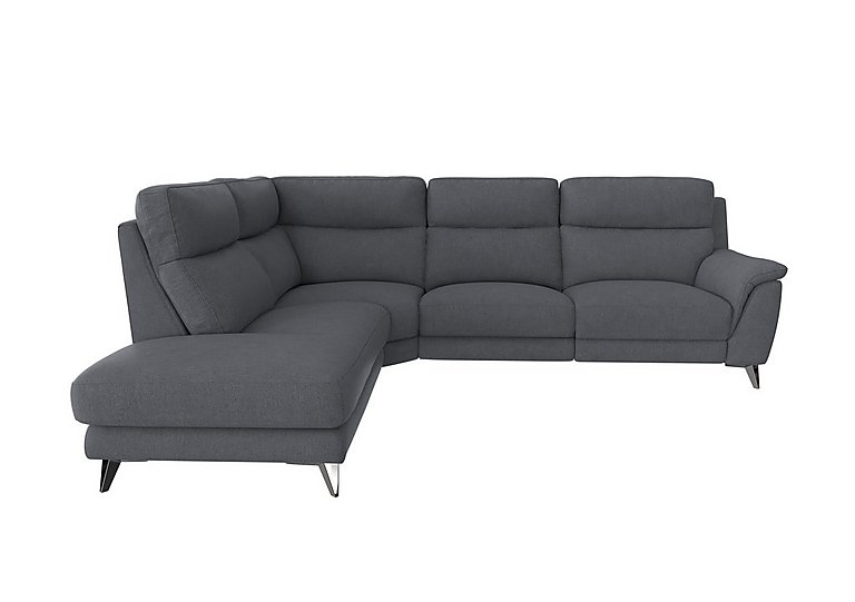 Contempo 3 Seater Left Hand Facing Chaise End Fabric Power Recliner Sofa