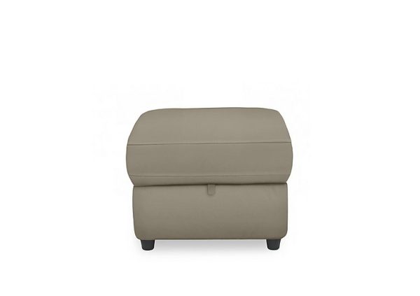 Dublin Leather Storage Footstool | Bed Sava