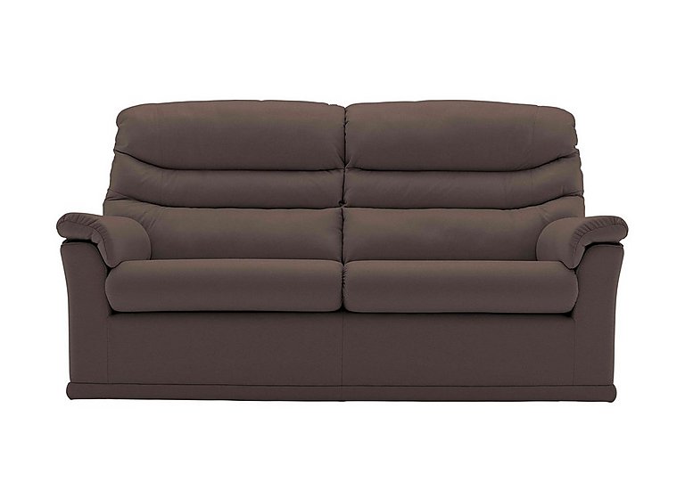 G Plan - Malvern 2 Cushion 3 Seater Leather Sofa - No Recliner - Oxford Chocloate