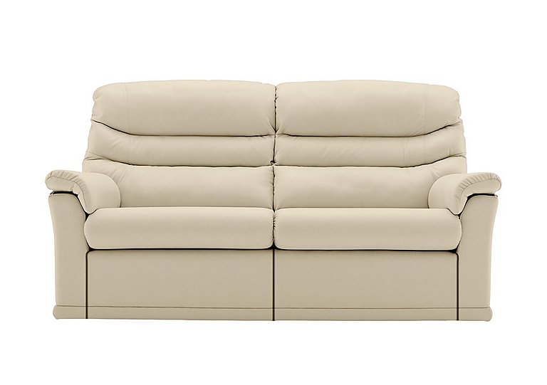G Plan - Malvern 2 Cushion 3 Seater Leather Sofa with Manual Recliner - Cambridge Stone