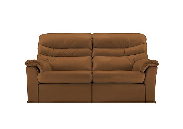 G Plan - Malvern 2 Cushion 3 Seater Leather Sofa with Manual Recliner - Cambridge Tan