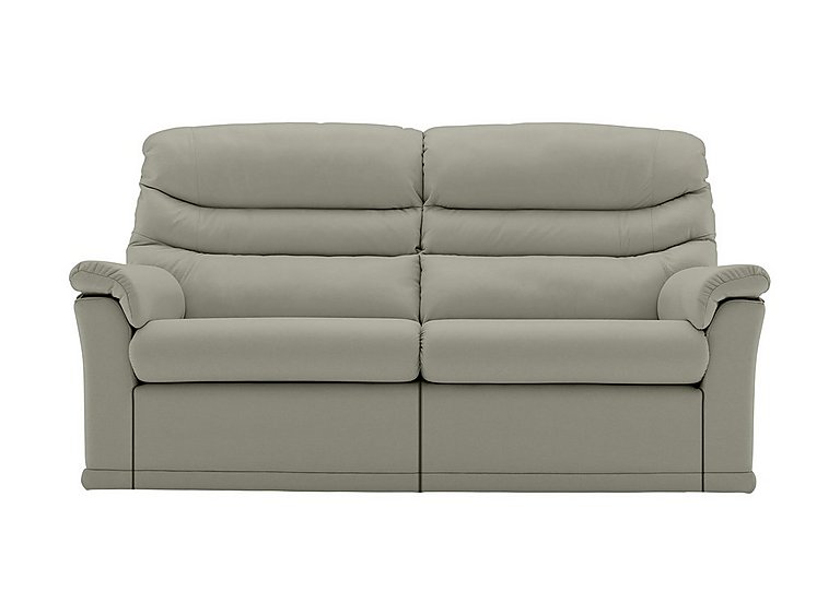 G Plan - Malvern 2 Cushion 3 Seater Leather Sofa with Manual Recliner - Cambridge Taupe