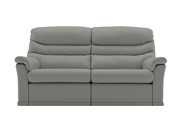 G Plan - Malvern 2 Cushion 3 Seater Leather Sofa with Manual Recliner - Texas Charcoal