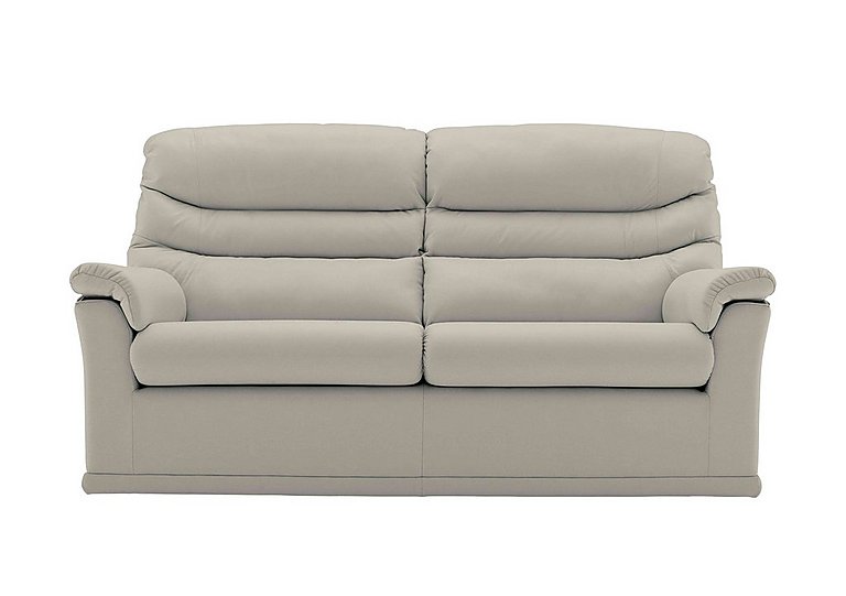G Plan - Malvern 2 Cushion 3 Seater Leather Sofa - No Recliner - Capri Mist