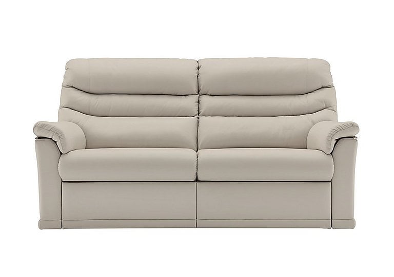 G Plan - Malvern 2 Cushion 3 Seater Leather Power Recliner Sofa - Capri Putty