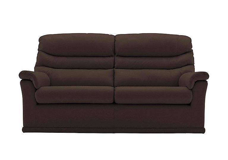 G Plan - Malvern 2 Cushion 3 Seater Leather Sofa - No Recliner - Capri Chocolate