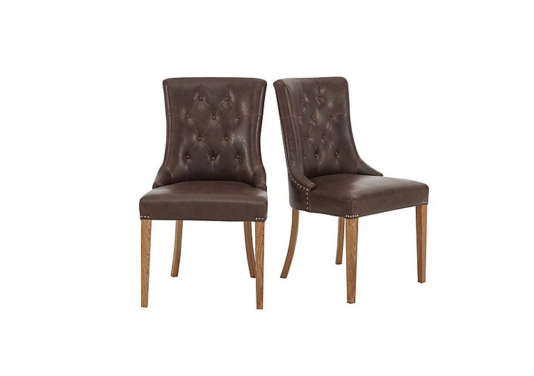 Pattern Pair of Scoop Dining Chairs