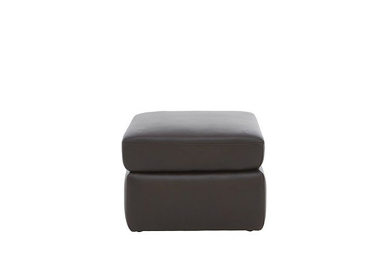 Utah Leather Storage Footstool