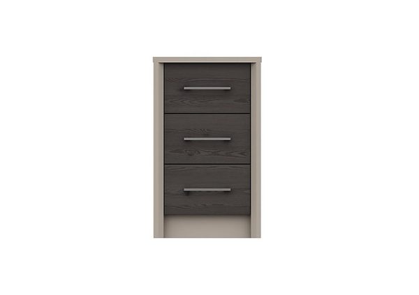 London Bedrooms  Paddington 3 Drawer Bedside Chest  Anthracite | Bed Sava