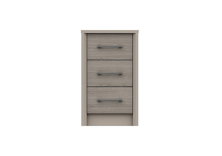 London Bedrooms - Paddington 3 Drawer Bedside Chest - Grey Oak