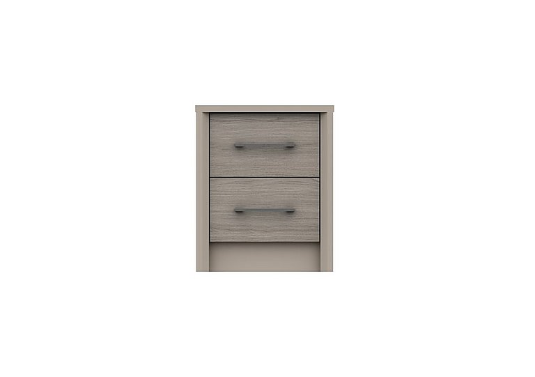 London Bedrooms - Paddington 2 Drawer Bedside Chest - Grey Oak