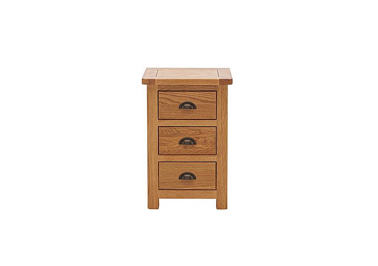 Atlantic 3 Drawer Bedside Table - Oak