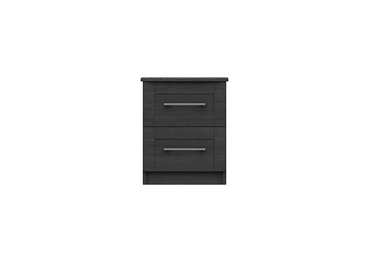 London Bedrooms - Fenchurch 2 Drawer Bedside Chest - Graphite