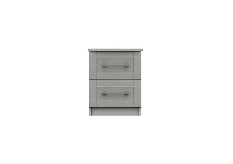 London Bedrooms - Fenchurch 2 Drawer Bedside Chest - Light Grey