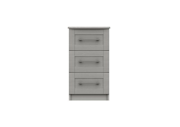 London Bedrooms  Fenchurch 3 Drawer Bedside Chest | Bed Sava
