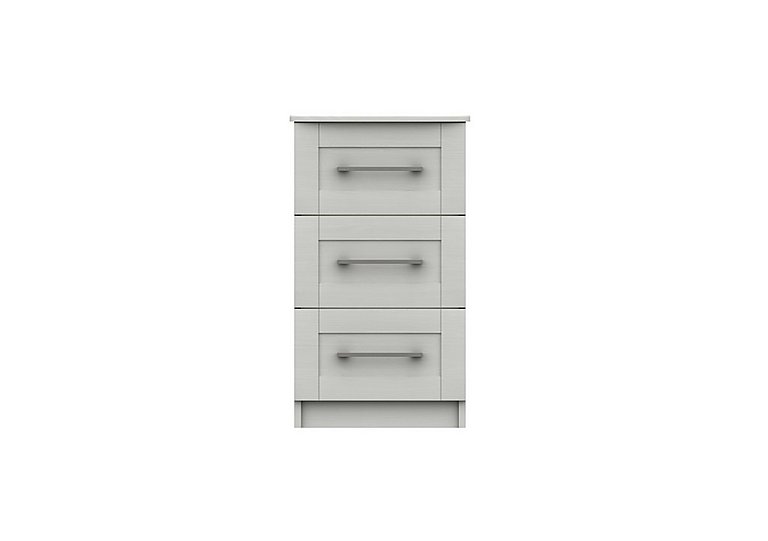 London Bedrooms - Fenchurch 3 Drawer Bedside Chest - White