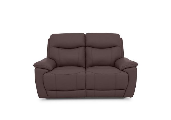 Sloane Leather 2 Seater Power Recliner Sofa with Power Headrests | Bed Sava