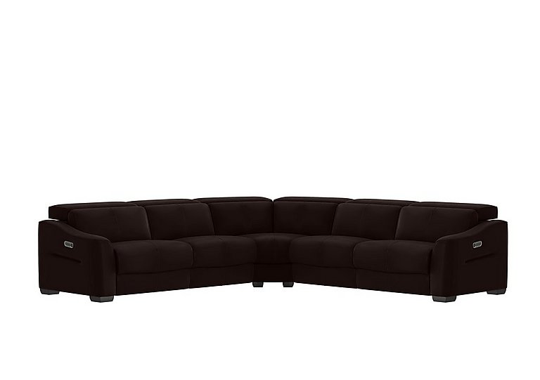 Xavier HW Leather Large Left Hand Facing Corner Sofa with Power Recliner