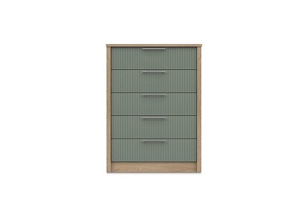 London Bedrooms  Chelsea 5 Drawer Chest with Silver Handles | Bed Sava