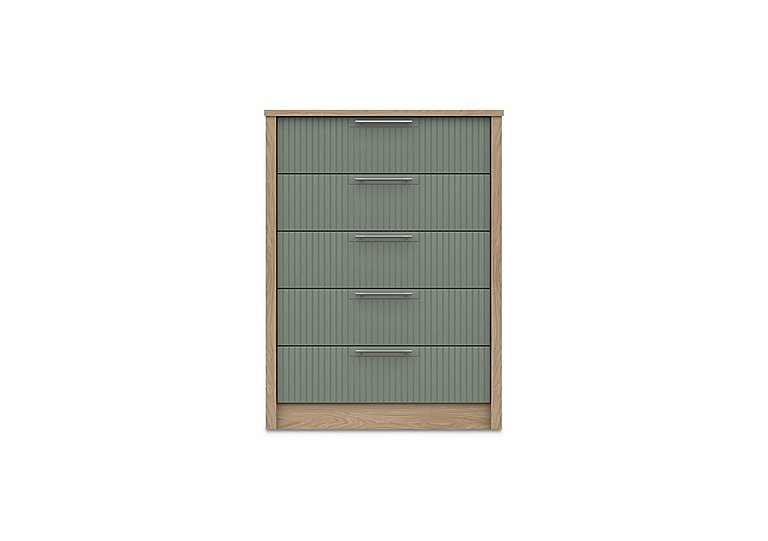 London Bedrooms - Chelsea 5 Drawer Chest with Silver Handles