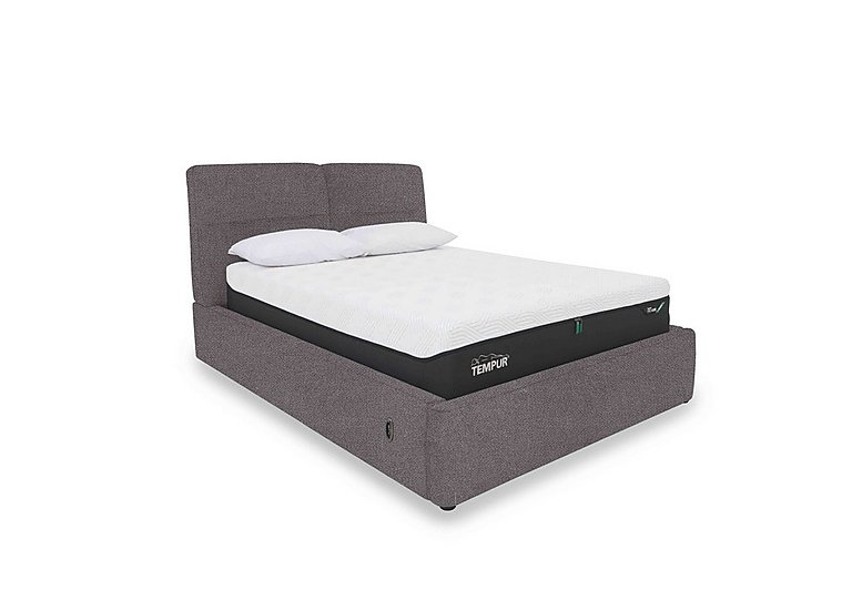 Stark Fabric Electric Ottoman Bed Frame - Super King