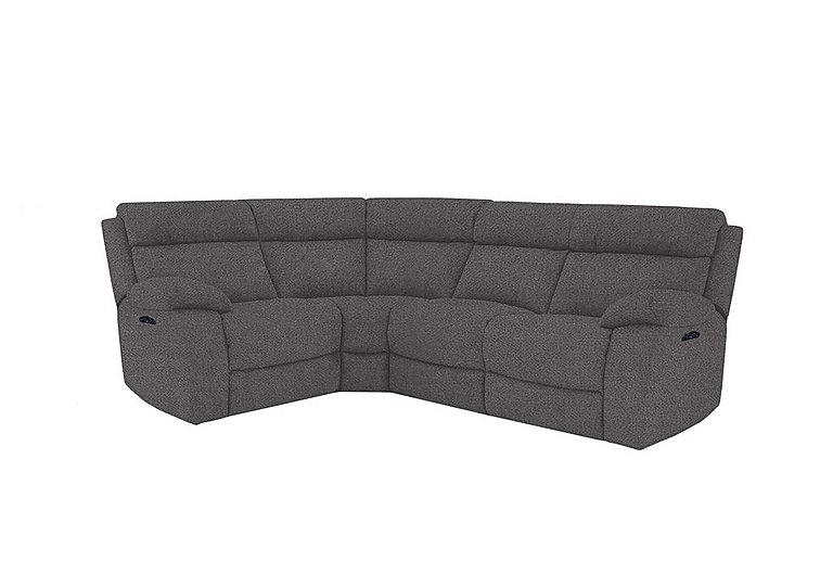 Moreno Small Fabric Left Hand Facing Corner Sofa with Power Recliner