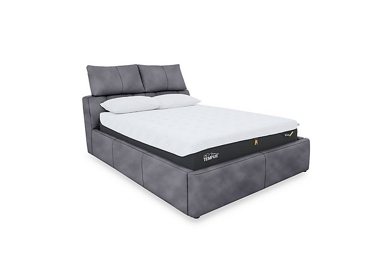 Tyrell Fabric Manual Ottoman Bed Frame - King Size - Elephant