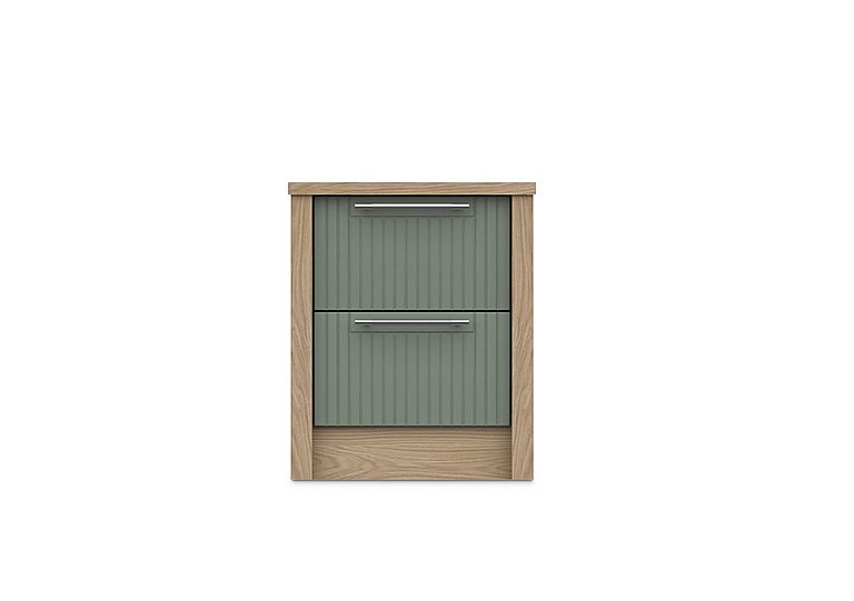 London Bedrooms - Chelsea 2 Drawer Bedside Cabinet with Silver Handles