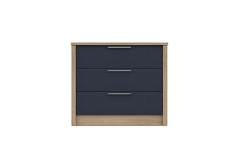 London Bedrooms - Chelsea 3 Drawer Chest with Silver Handles - Royal Blue