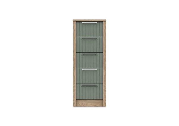 London Bedrooms  Chelsea 5 Drawer Tall Boy with Silver Handles | Bed Sava