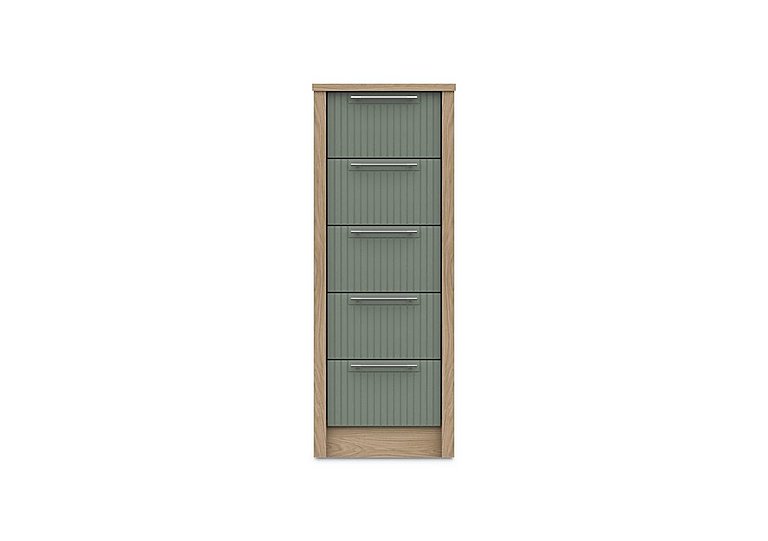 London Bedrooms - Chelsea 5 Drawer Tall Boy with Silver Handles