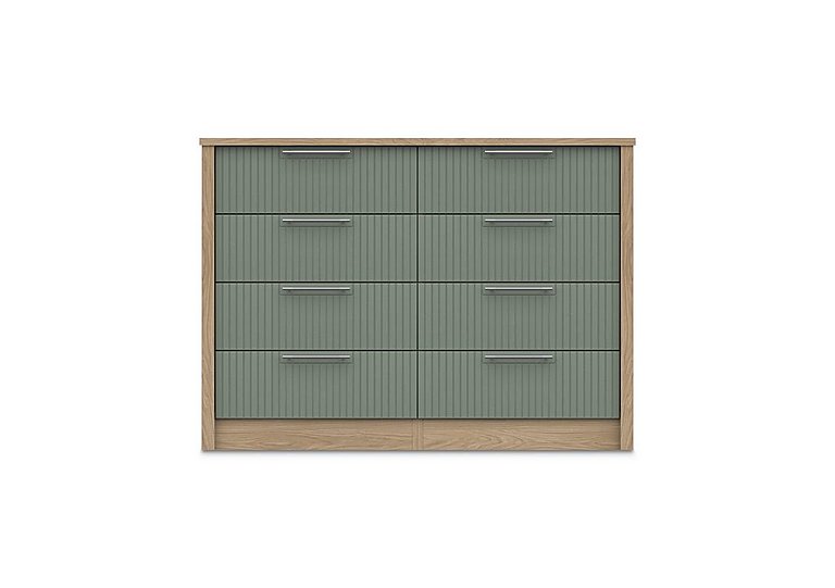 London Bedrooms - Chelsea 8 Drawer Wide Chest with Silver Handles