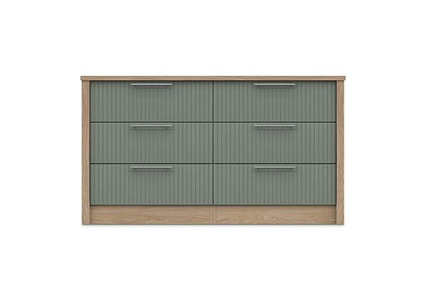 London Bedrooms  Chelsea 6 Drawer Wide Chest with Silver Handles | Bed Sava