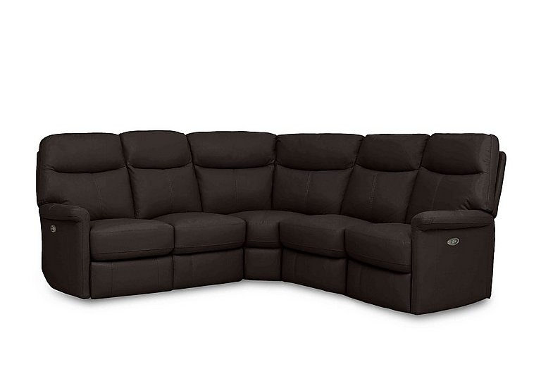 Compact Collection Lille Large HW Leather Power Recliner Corner Sofa