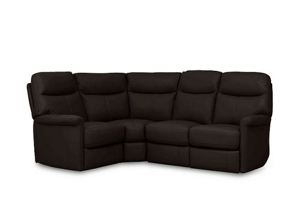 Compact Collection Lille HW Leather Left Hand Facing Corner Sofa | Bed Sava