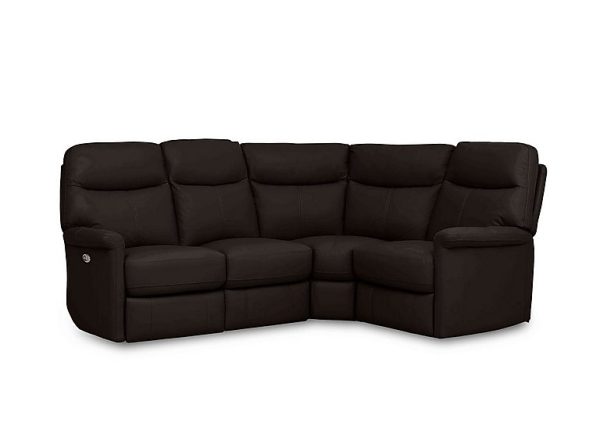 Compact Collection Lille HW Leather Power Recliner Right Hand Facing Corner Sofa | Bed Sava