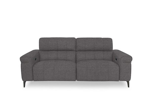 Homestage Fabric 3 Seater Power Recliner Sofa with Power Headrests | Bed Sava