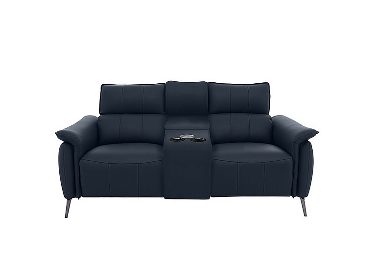 Jude 2 Seater Leather Power Recliner Sofa with Smart Console Unit and Power Telescopic Headrests