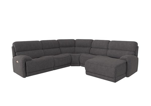 Link Fabric Right Hand Facing Corner Chaise Power Sofa | Bed Sava