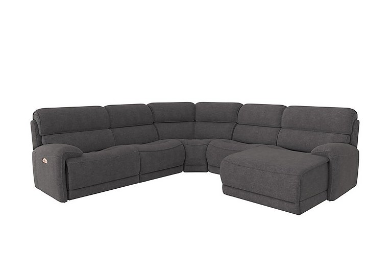 Link Fabric Right Hand Facing Corner Chaise Power Sofa