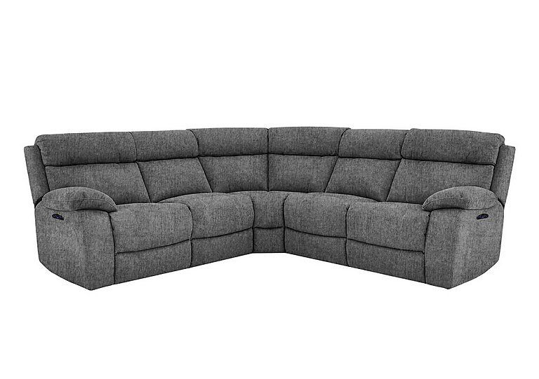 Moreno Fabric Power Recliner Corner Sofa with Power Headrests
