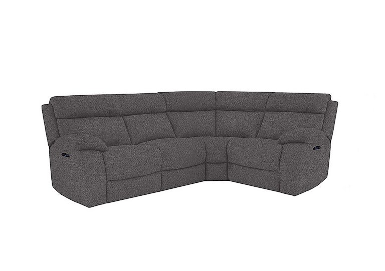 Moreno Small Fabric Power Recliner Right Hand Facing Corner Sofa with Power Headrests