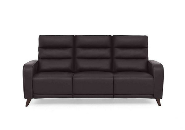 Quinn 3 Seater Leather Power Recliner Sofa | Bed Sava