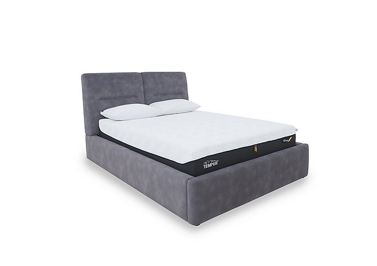 Stark Fabric Manual Ottoman Bed Frame - Super King - Elephant